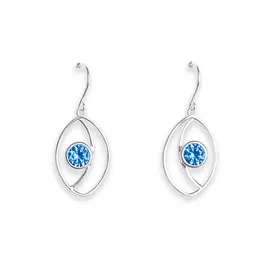 Morningflower Crescent Oval Earrings
