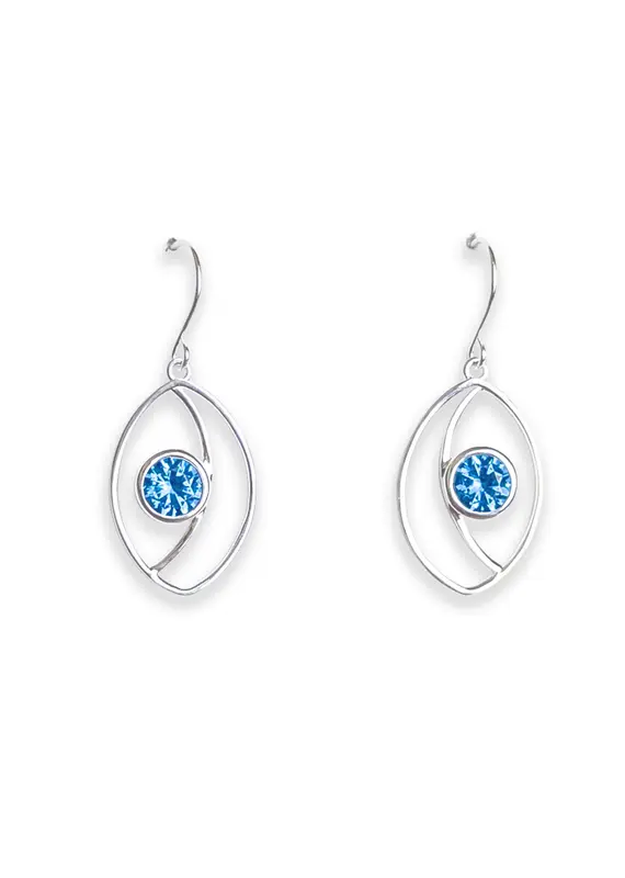 Morningflower Crescent Oval Earrings