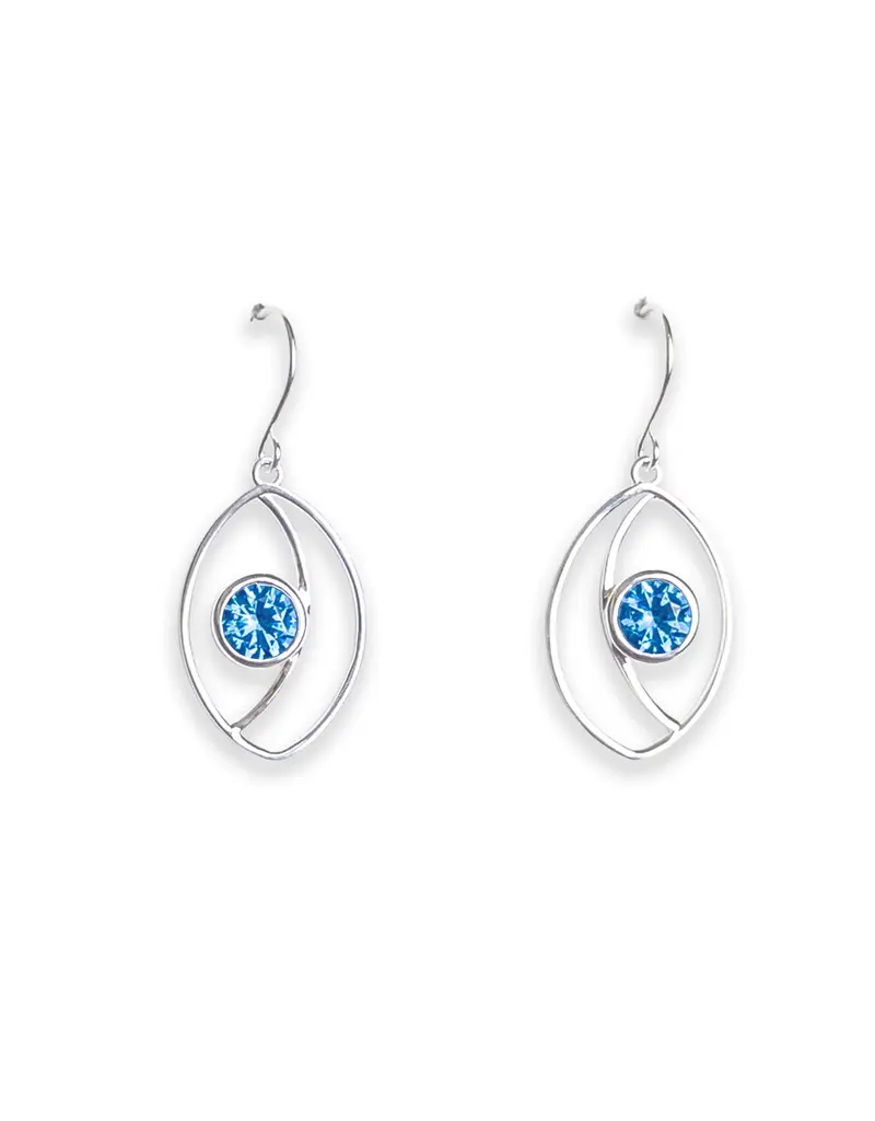 Morningflower Crescent Oval Earrings