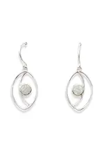 Morningflower Crescent Oval Earrings