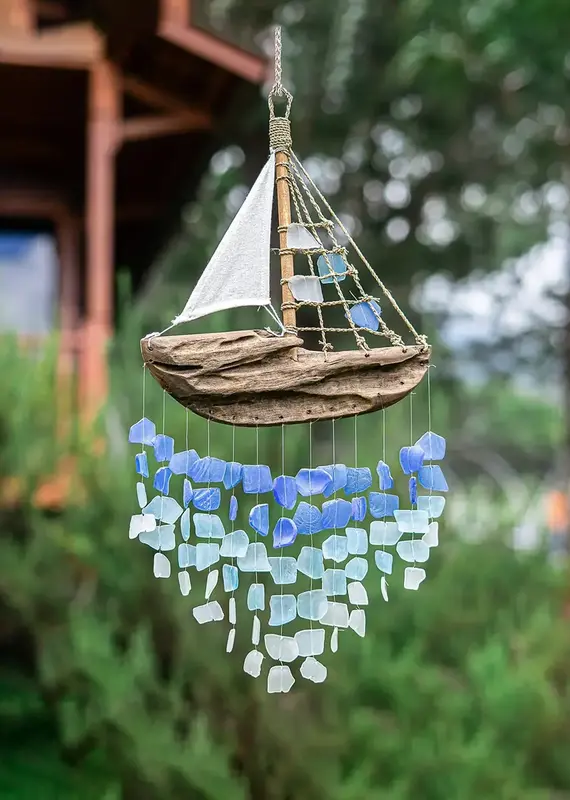 Garden Age Supply Driftwood Boat Windchime