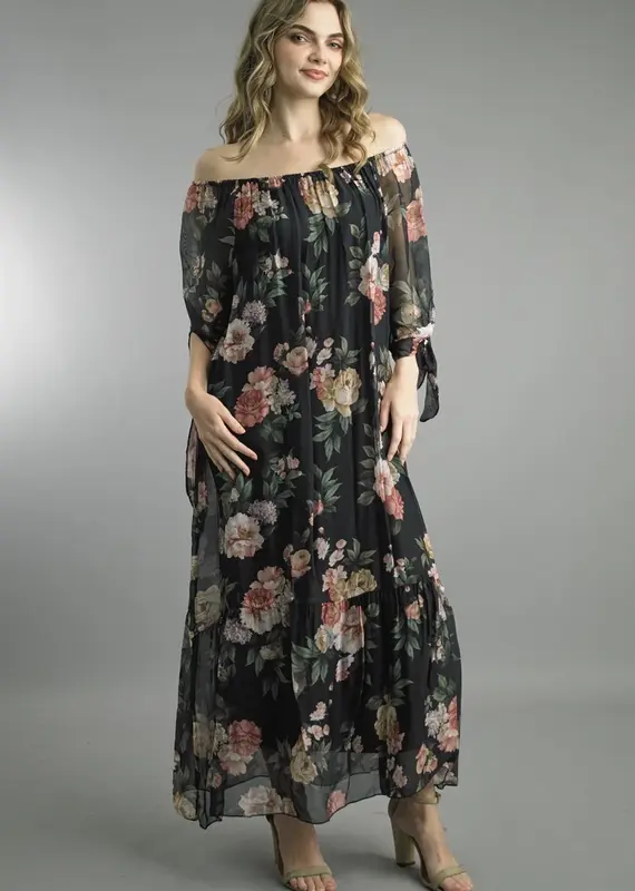 Tempo Paris Floral Silk Dress