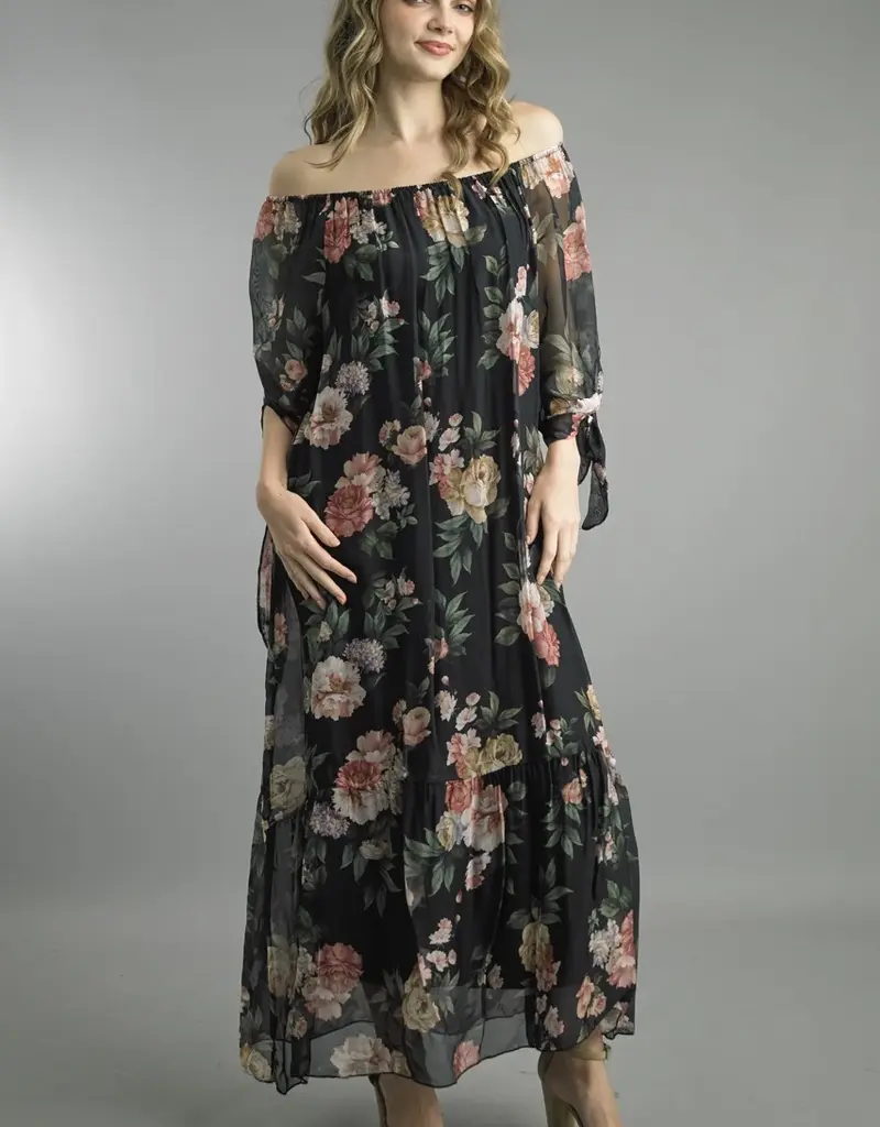 Tempo Paris Floral Silk Dress