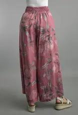 Tempo Paris Floral Linen Wide Leg Pants