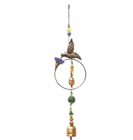 Moksha Hummingbird With Flower Chime
