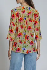 APNY 3/4 Sleeve V-Neck Tassel Top