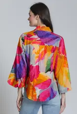 APNY Blouson Button Front Top
