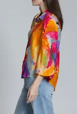 APNY Blouson Button Front Top