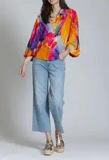 APNY Blouson Button Front Top