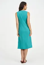 M Made In Italy Button Front Sleeveless Dress