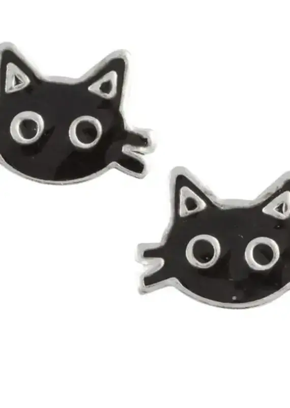 Tomas Black Kitty Faces Stud Earrings