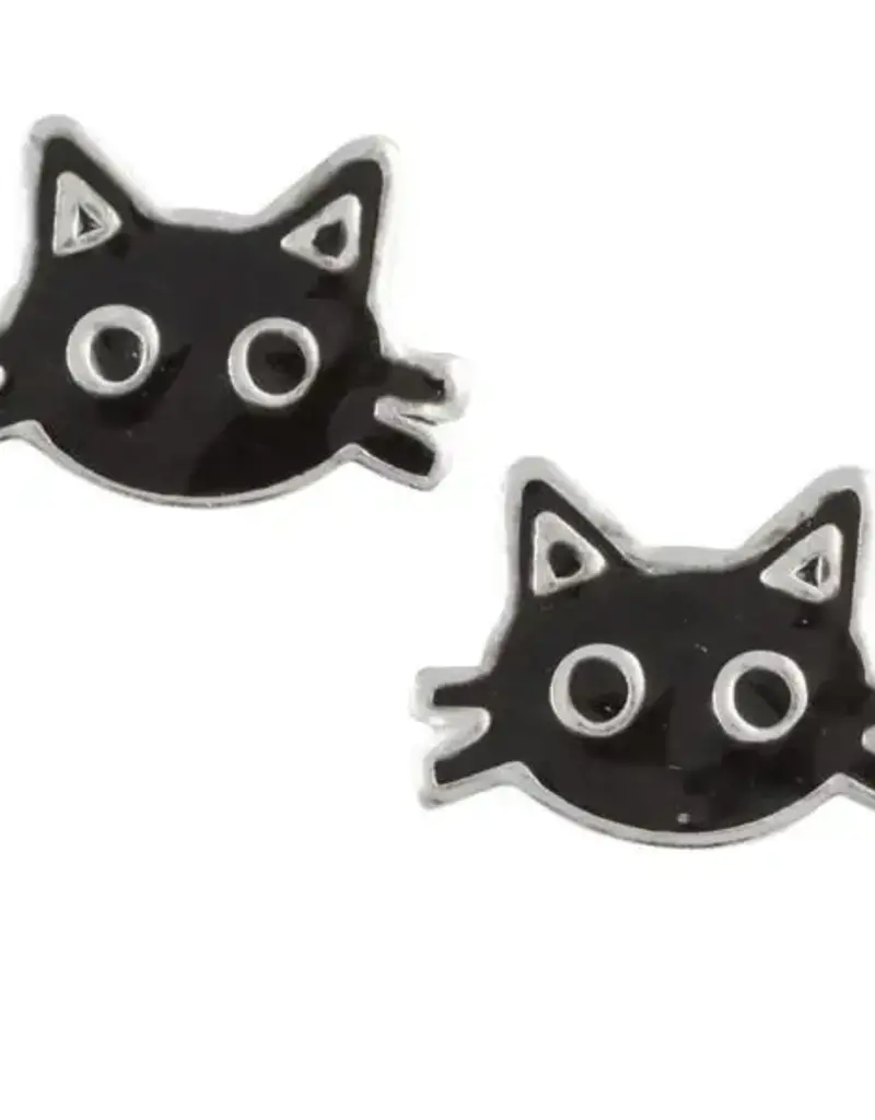 Tomas Black Kitty Faces Stud Earrings