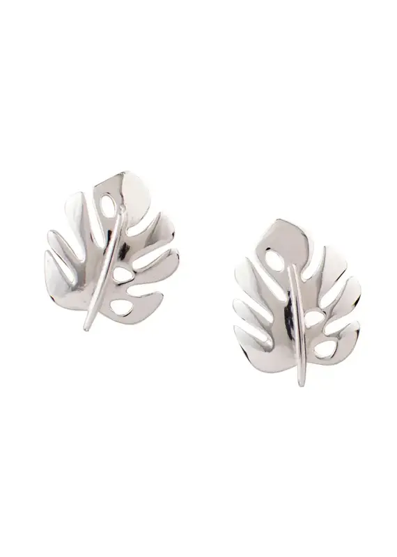 Tomas Monstera Leaf Stud Earrings