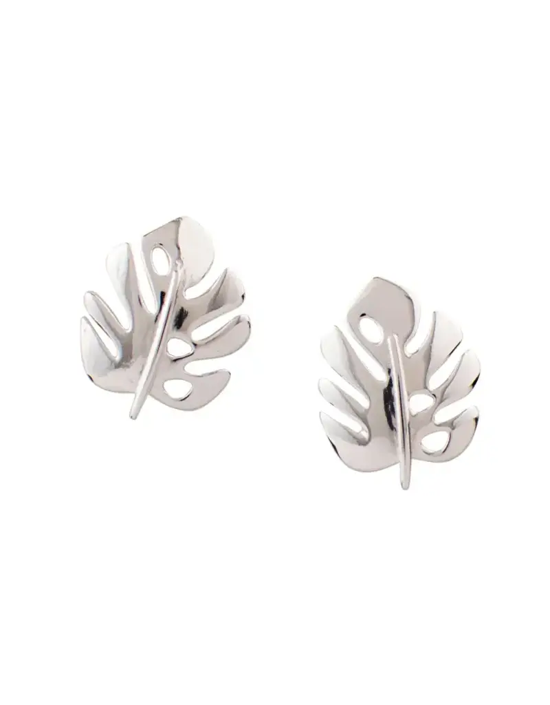 Tomas Monstera Leaf Stud Earrings