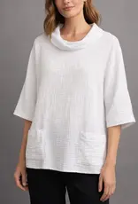 Toofan Short Sleeve Cowl Neck Top