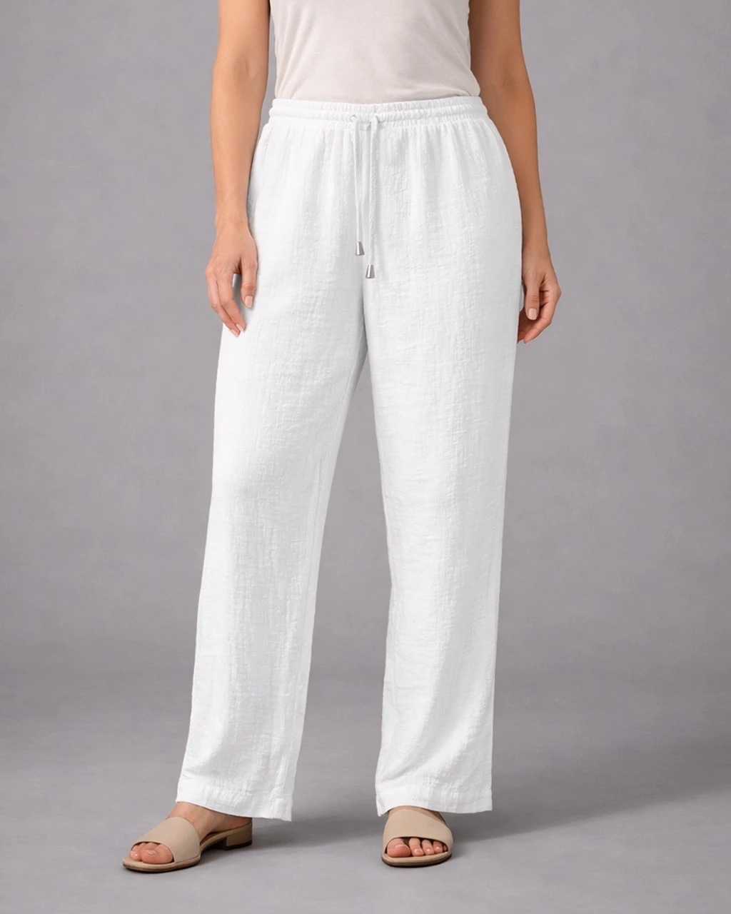 Toofan Cotton Gauze Drawstring Pants - Coyote Moon