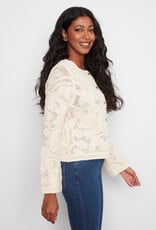 Charlie B Long Sleeve Crochet Reversible Cardigan