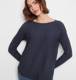 Charlie B Boat Neck Sweater With Pockets And Eyelets Detail