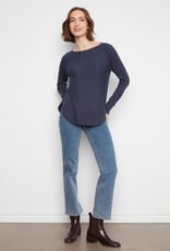Charlie B Boat Neck Sweater With Pockets And Eyelets Detail