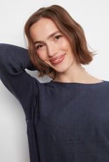 Charlie B Boat Neck Sweater With Pockets And Eyelets Detail