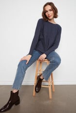 Charlie B Boat Neck Sweater With Pockets And Eyelets Detail