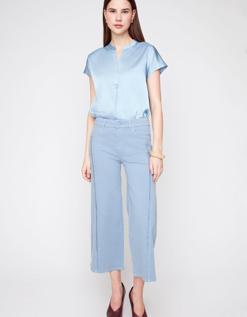 Renuar Wide Leg Cropped Woven Pant