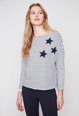 Renuar Yarn Dye Stars & Stripes Knit Top