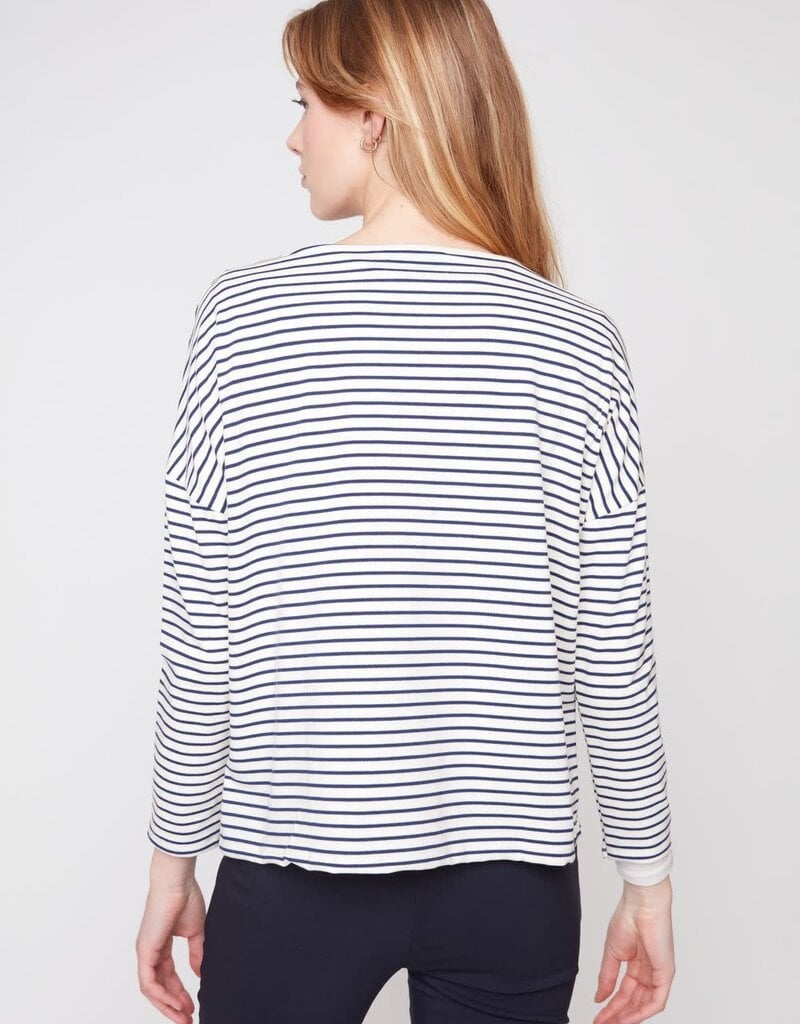 Renuar Yarn Dye Stars & Stripes Knit Top