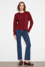 Charlie B Crew Neck Drop Shoulder Cropped Sweater With Pocket