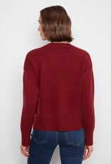 Charlie B Crew Neck Drop Shoulder Cropped Sweater With Pocket