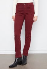 Charlie B Cuffed Hem Slim 5 Pocket Colored Twill Pants