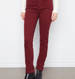 Charlie B Cuffed Hem Slim 5 Pocket Colored Twill Pants