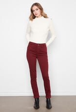 Charlie B Cuffed Hem Slim 5 Pocket Colored Twill Pants