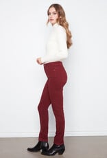 Charlie B Cuffed Hem Slim 5 Pocket Colored Twill Pants