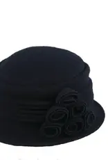 Jeanne Simmons Boiled Wool Ribbed Cloche Hat