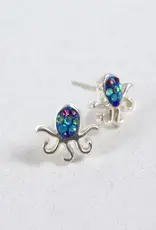 Mosaico Octopus Beauty Stud Earrings
