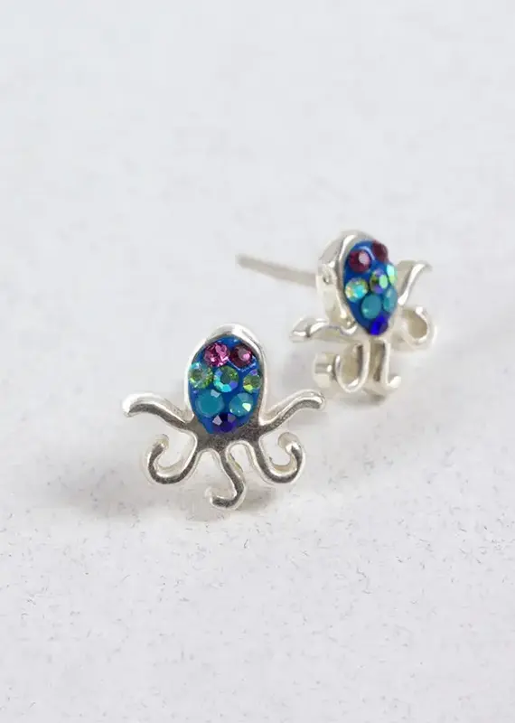 Mosaico Octopus Beauty Stud Earrings