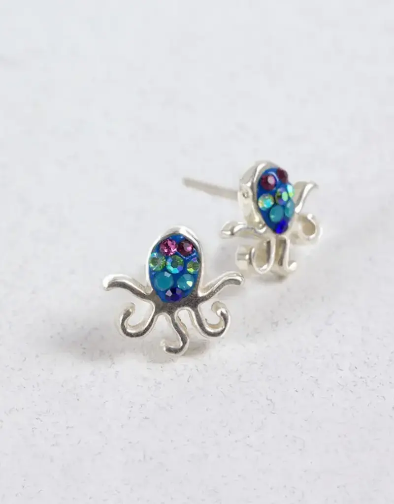 Mosaico Octopus Beauty Stud Earrings