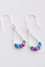 Mosaico Petite Long Drop Hoop Earrings