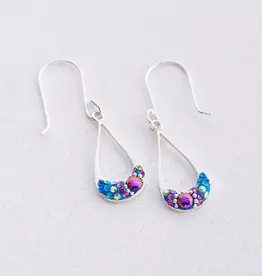 Mosaico Petite Long Drop Hoop Earrings