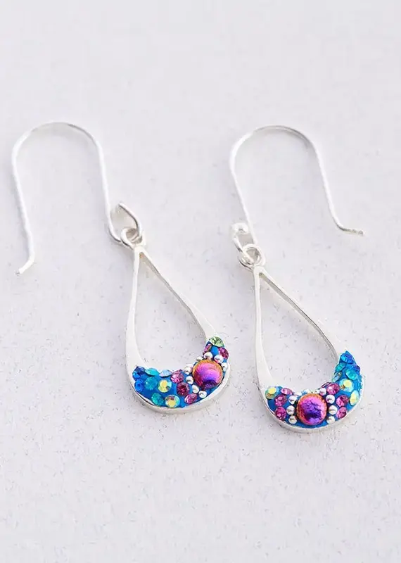 Mosaico Petite Long Drop Hoop Earrings