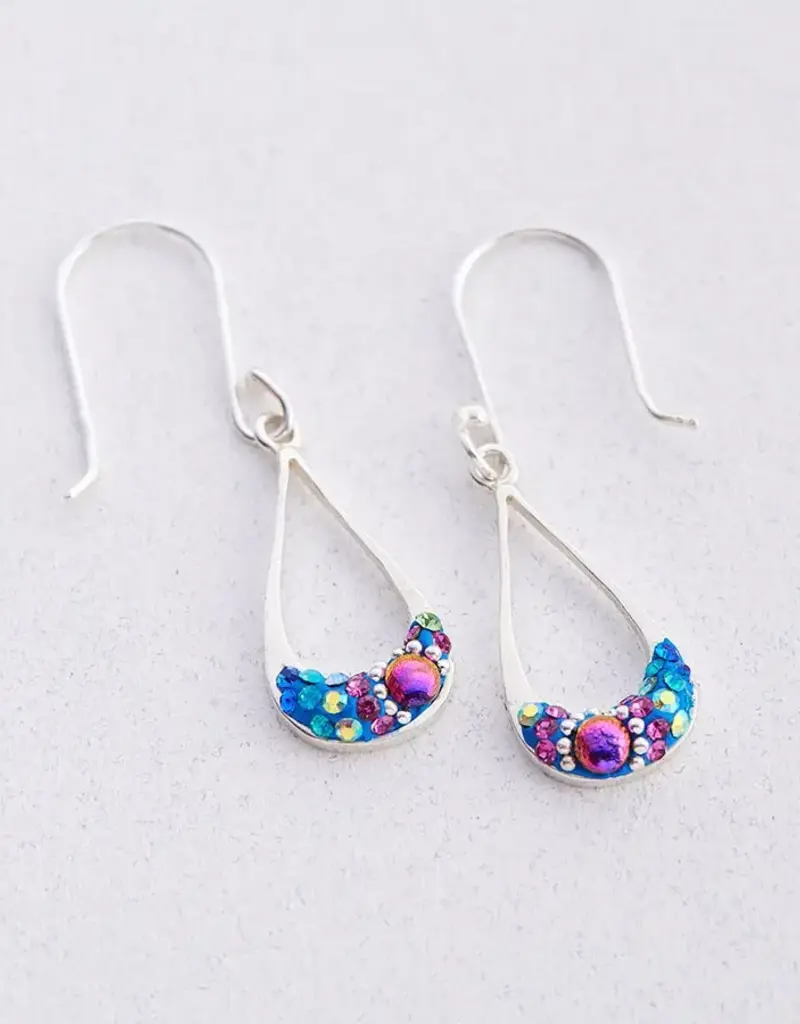 Mosaico Petite Long Drop Hoop Earrings