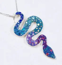 Mosaico Large Twisting Serpenti Pendant