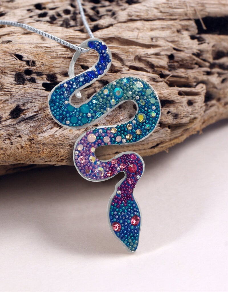 Mosaico Large Twisting Serpenti Pendant
