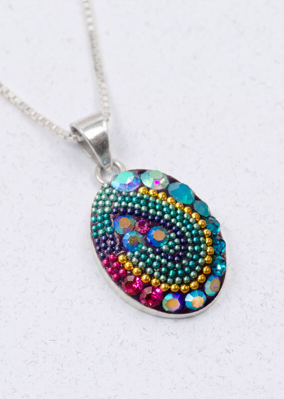 Mosaico Petite Oval Pendant