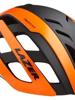 LAZER CASCO ROAD CENTURY NARANJA NEGRO FLASH LED TALLA S