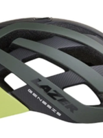 LAZER CASCO ROAD GENESIS MIPS VERDE OSCURO MATTE AMARILLO FLASH L