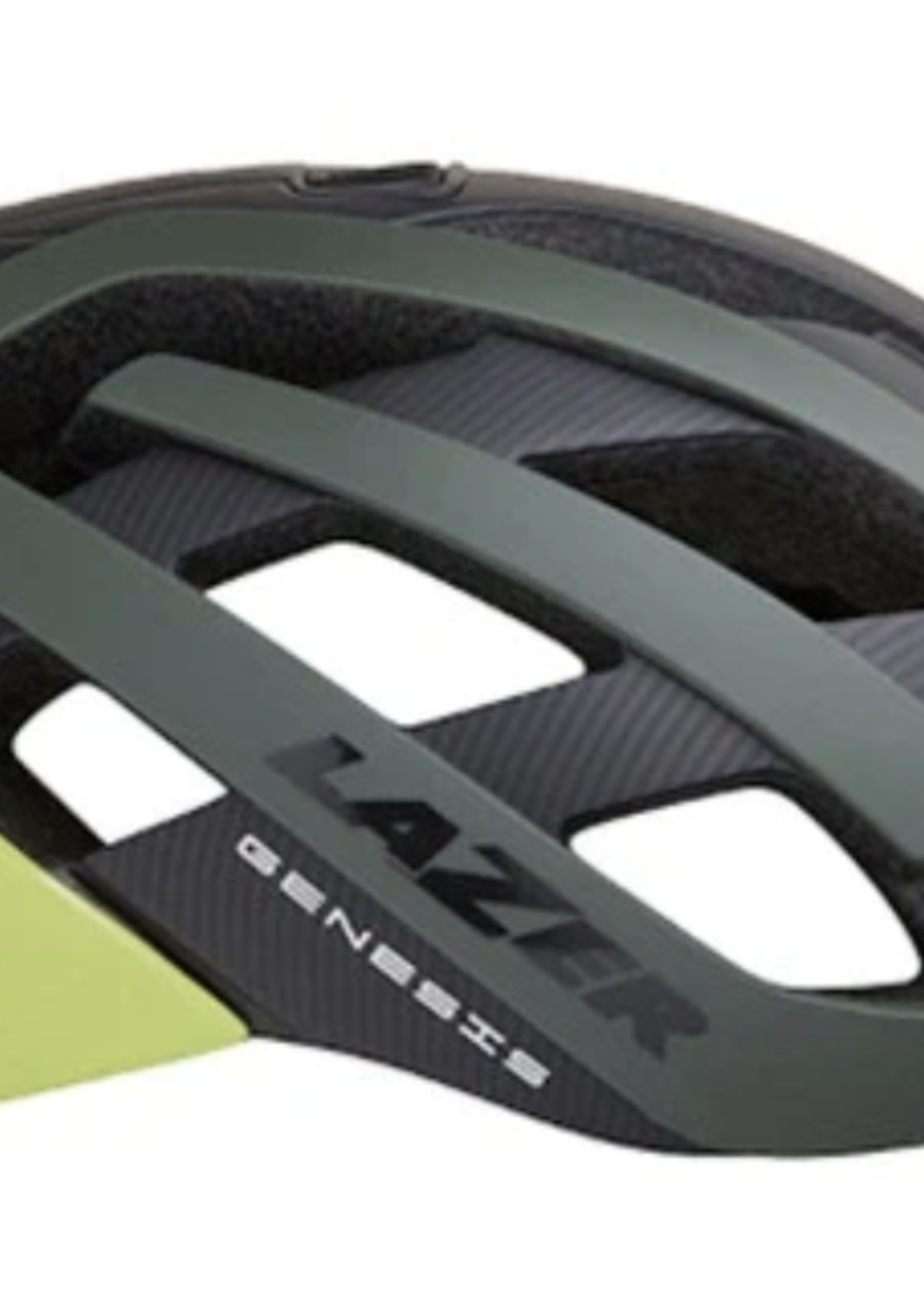 LAZER CASCO ROAD GENESIS MIPS VERDE OSCURO MATTE AMARILLO FLASH L