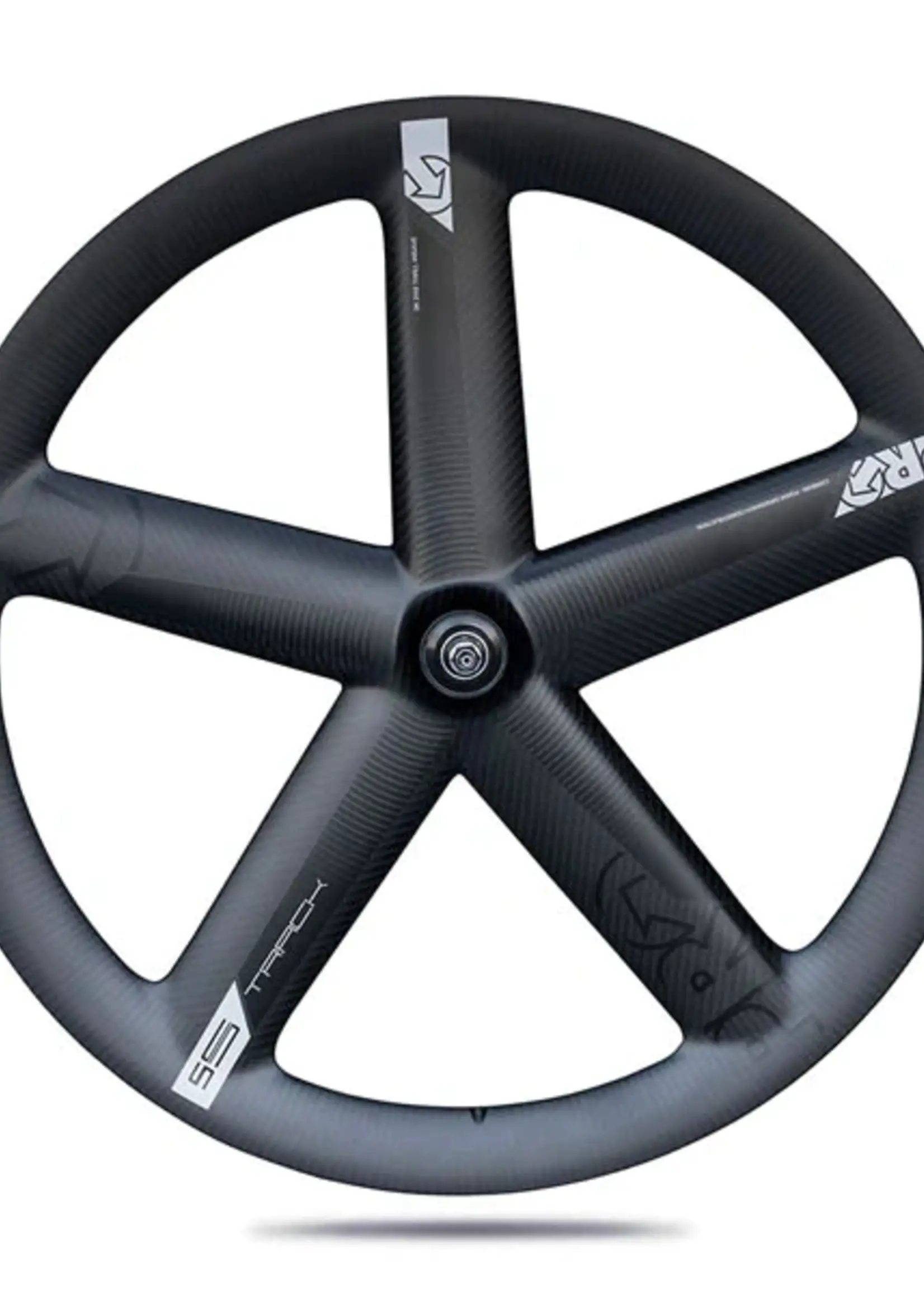 Pro RUEDO ARMADO 700C DELANTERO PISTA 5 RAIOS CARBONO TU