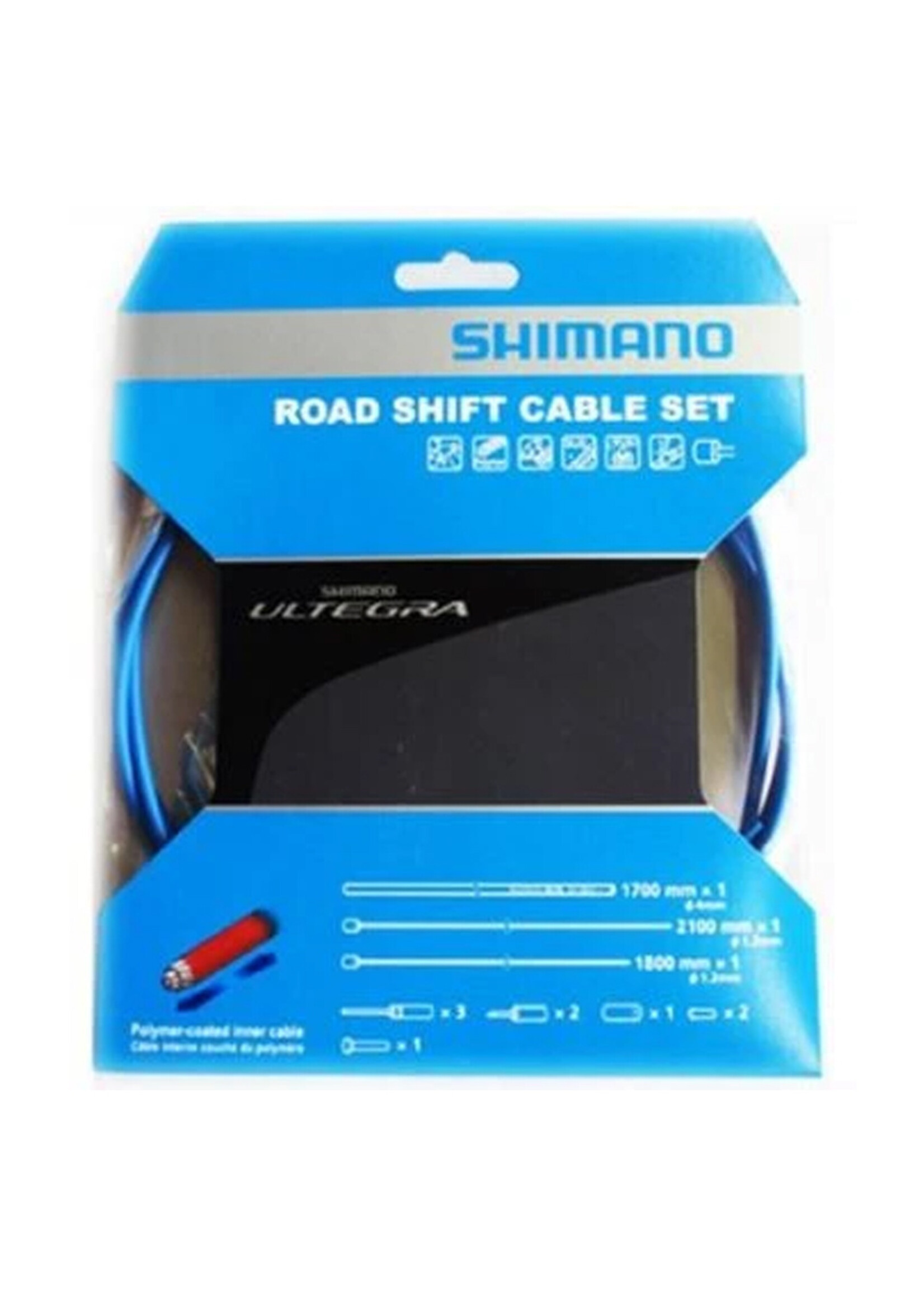 Shimano JUEGO CABLES FRENO POLIMERO.FORROS ULTEGRA AZUL